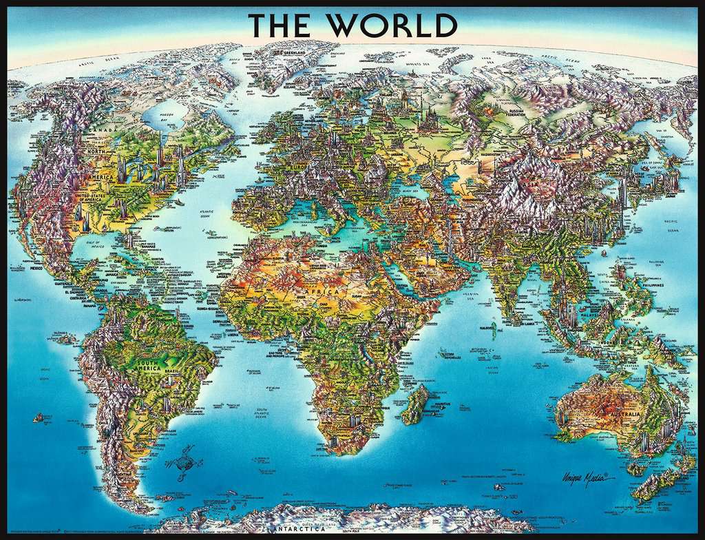 מפת העולם, פאזל 2000 חלקים