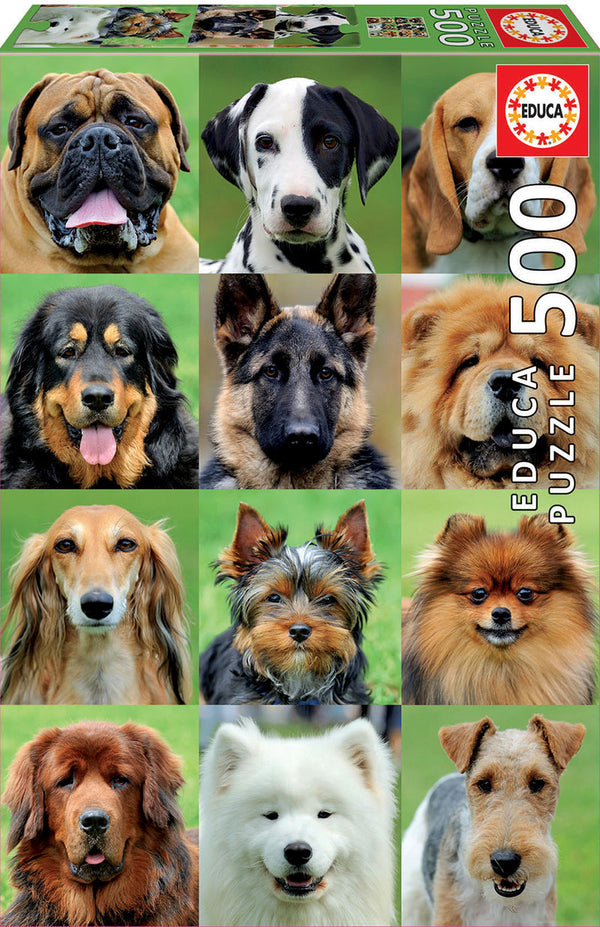 כלבים, קולאז׳ - פאזל 500 חלקים EDUCA