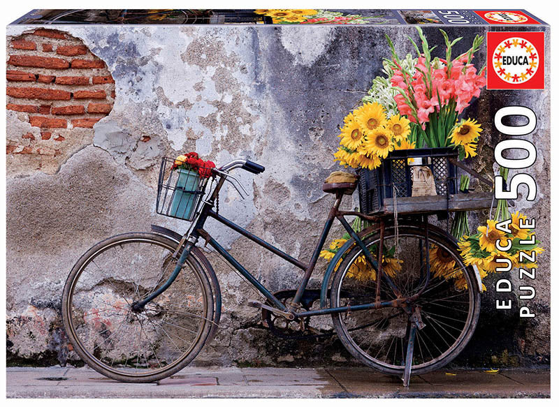 אופניים עם פרחים - פאזל 500 חלקים EDUCA
