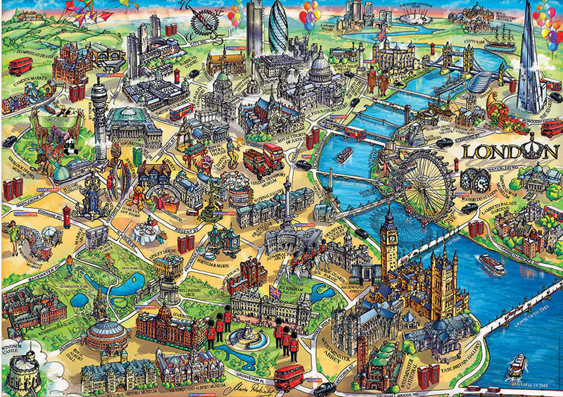 מפת לונדון - פאזל 500 חלקים EDUCA
