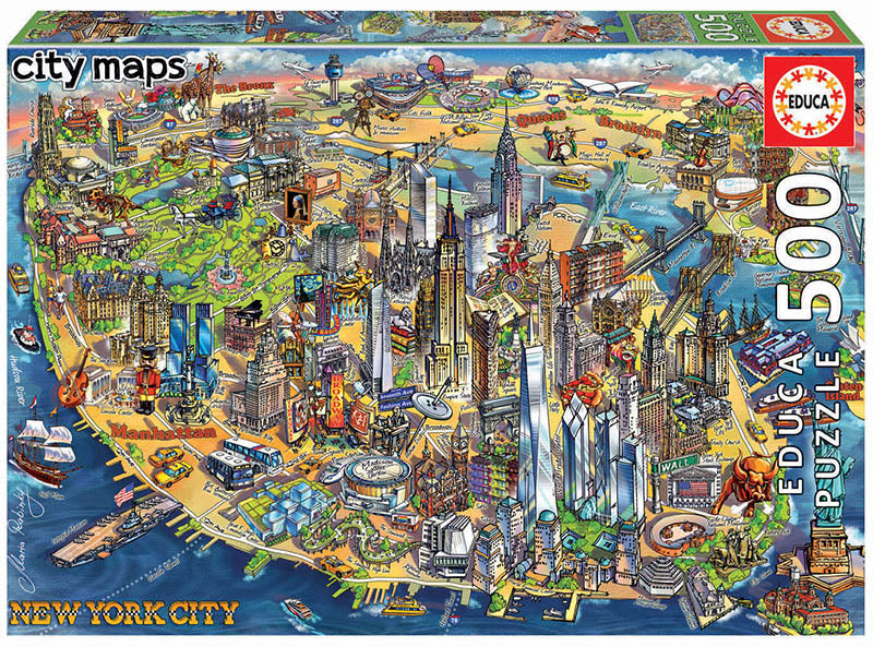 מפת ניו יורק - פאזל 500 חלקים EDUCA