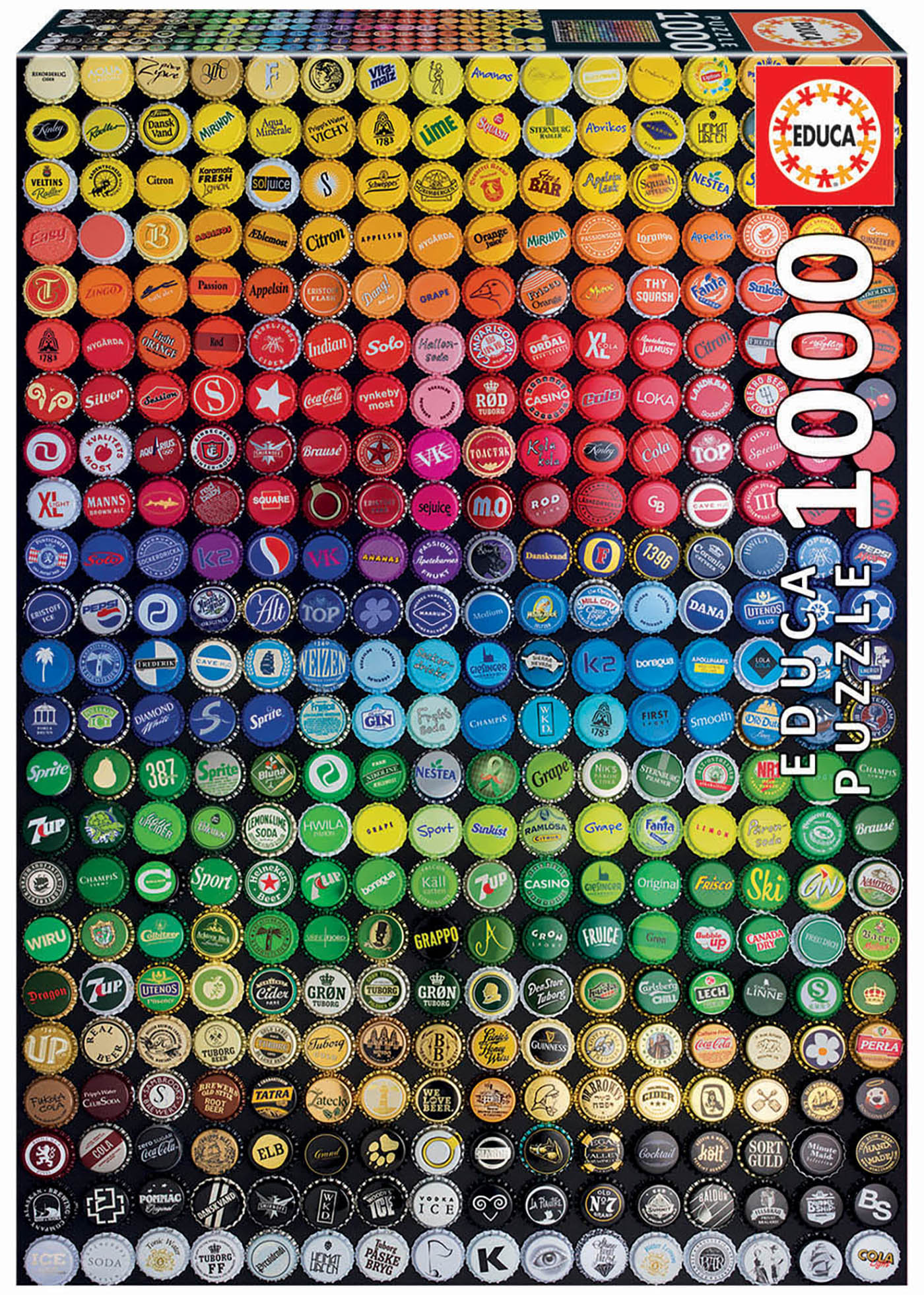 קולאז׳ פקקים צבעוניים - פאזל 1000 חלקים EDUCA