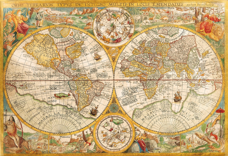 מפה עתיקה - פאזל 2000 חלקים CLEMENTONI