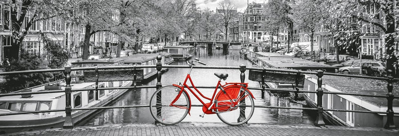 אופניים באמסטרדם - פאזל 1000 חלקים פנורמי CLEMENTONI