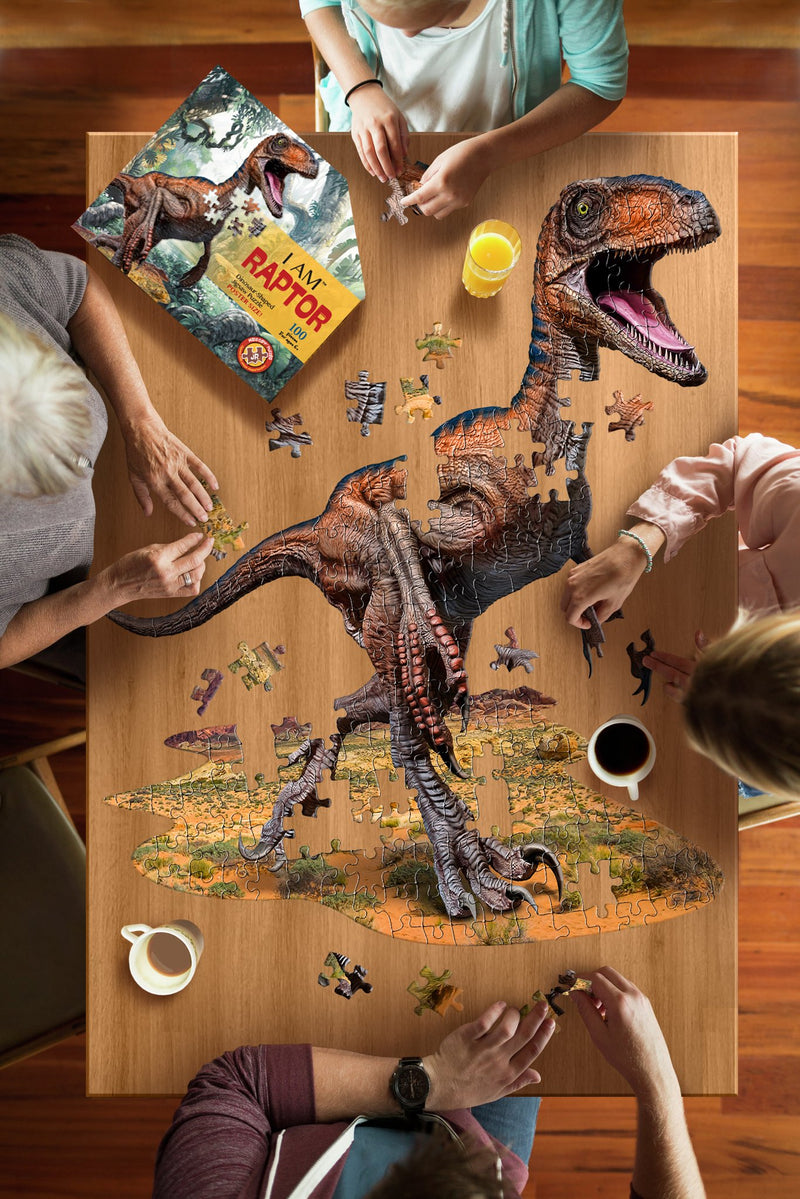 דינוזאור רפטור - פאזל צוּרני 100 חלקים