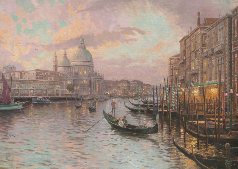 ת׳ומאס קינקייד: תעלות ונציה, פאזל 1000 חלקים זוהר בחושך!