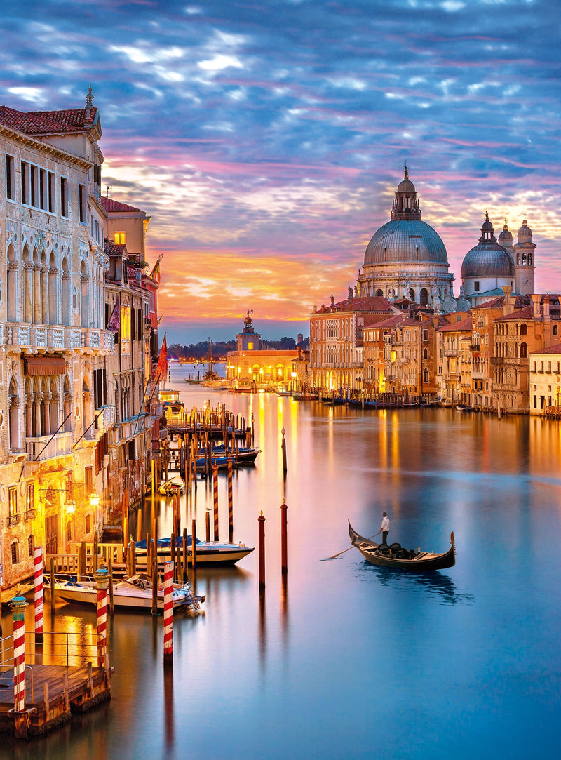 ונציה מוצפת באור - פאזל 1000 חלקים בקופסא מרובעת CLEMENTONI