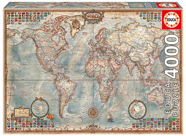 מפת עולם 4000 חלקים