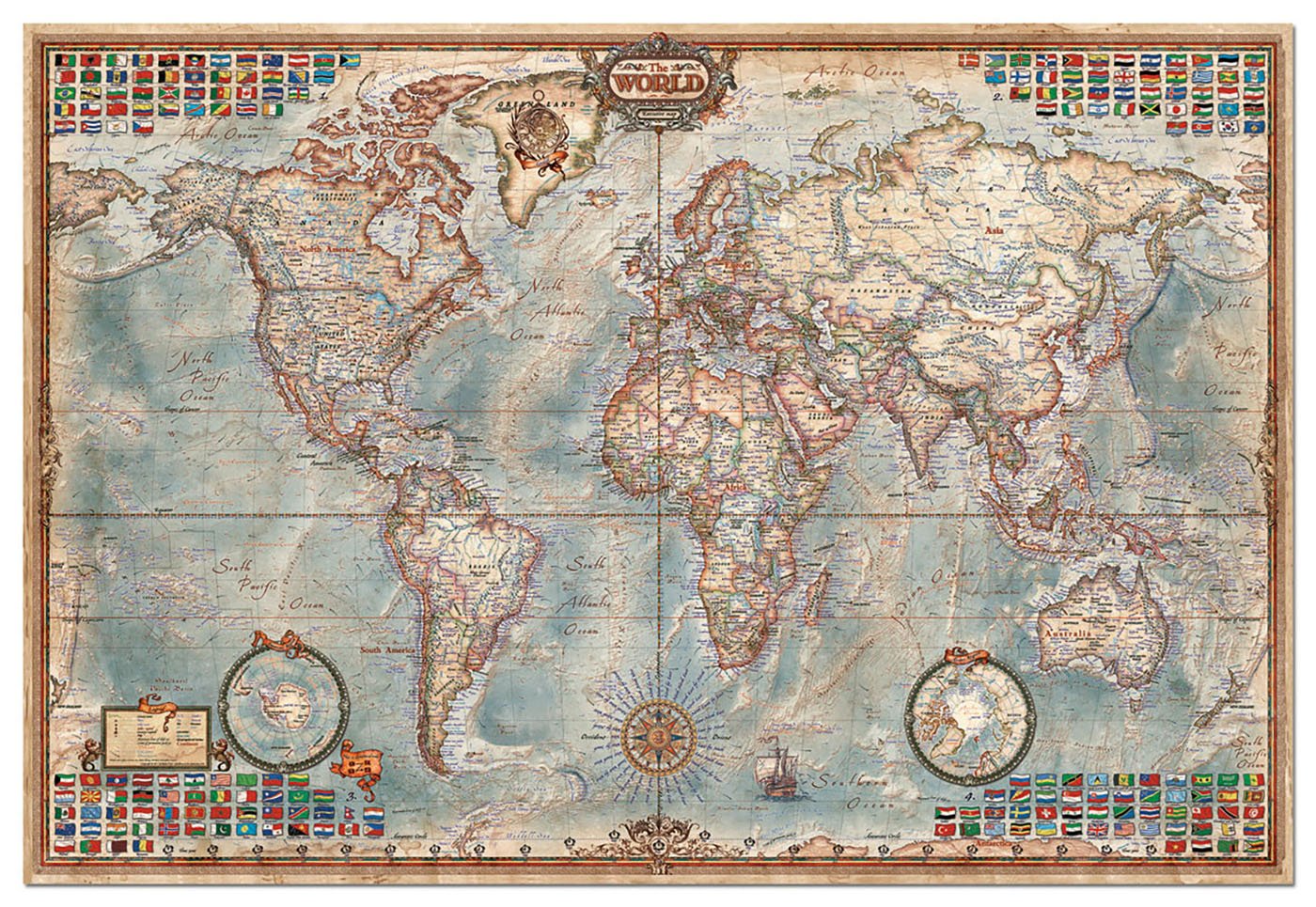 מפת עולם 4000 חלקים