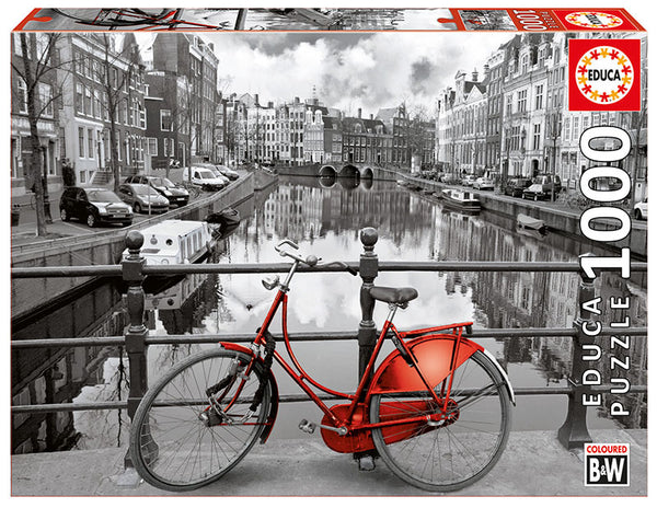 אופניים באמסטרדם שחור-לבן